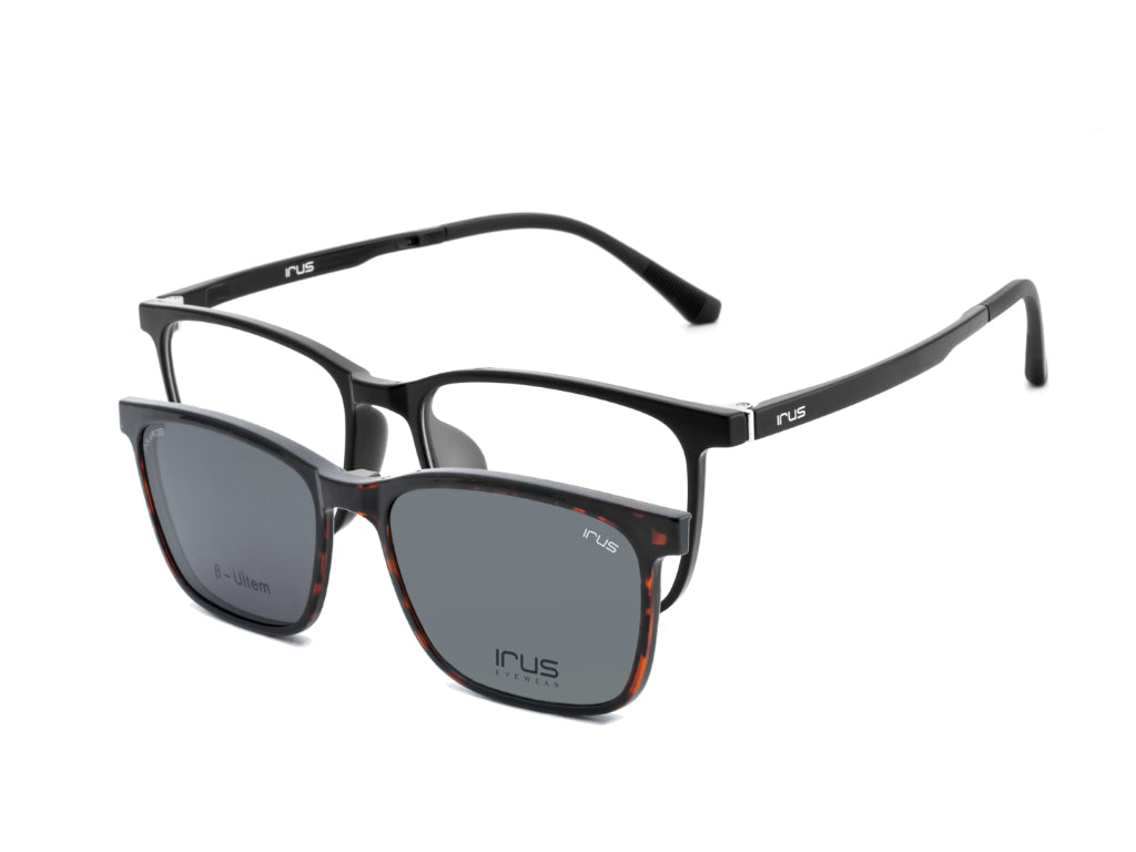 IRUS 3178 Men Square Clip-on Frames
