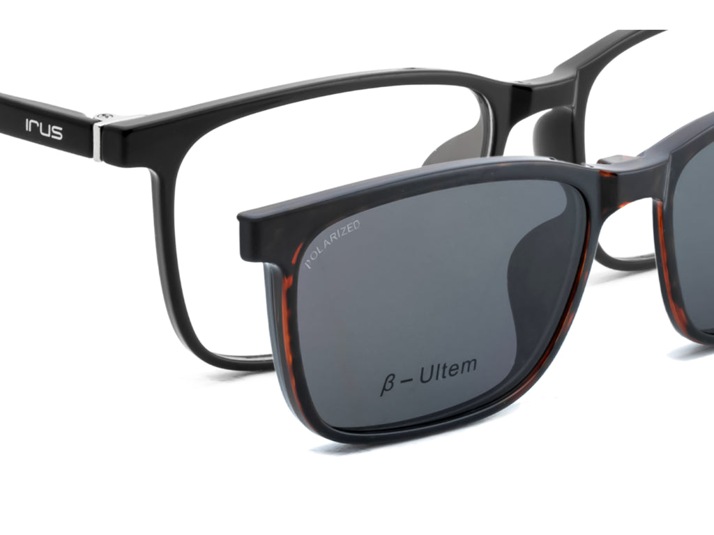 IRUS 3178 Men Square Clip-on Frames