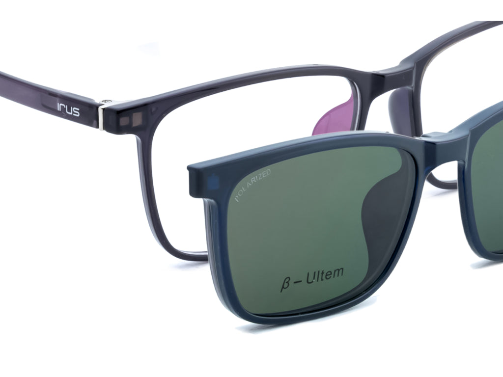 IRUS 3178 Men Square Clip-on Frames