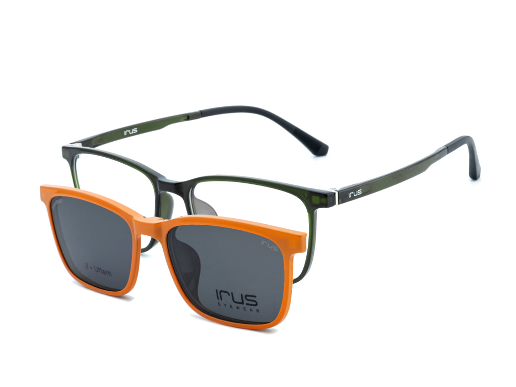 IRUS 3178 Men Square Clip-on Frames
