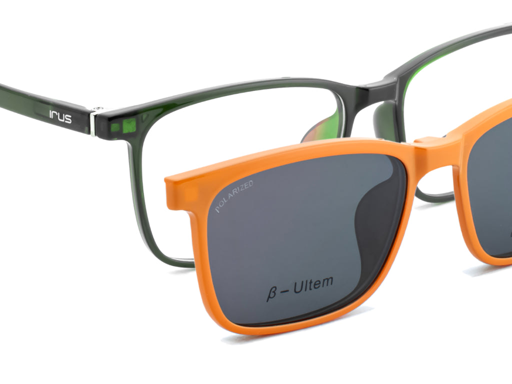 IRUS 3178 Men Square Clip-on Frames