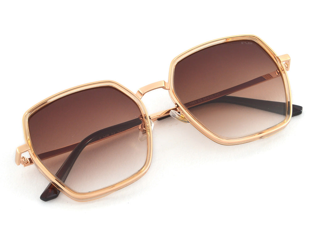 IRUS S1083 Women Hexagon Sunglasses