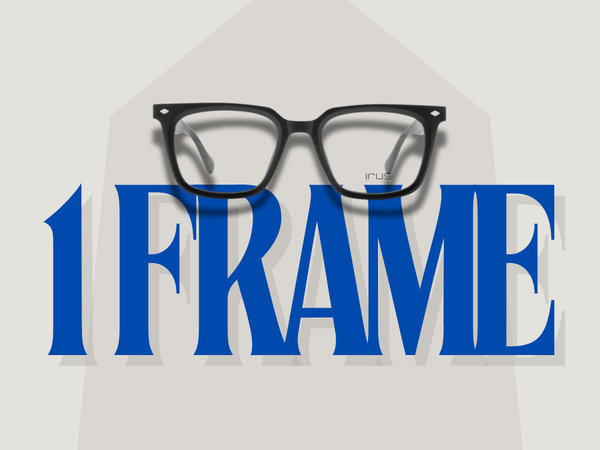 IRUS 3508 Men Square Clip-On Frames with 5 Clip-Ons