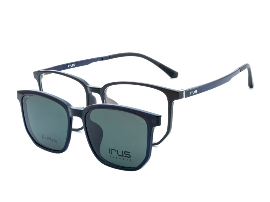 IRUS 3177 Unisex Square Clip-on Frames