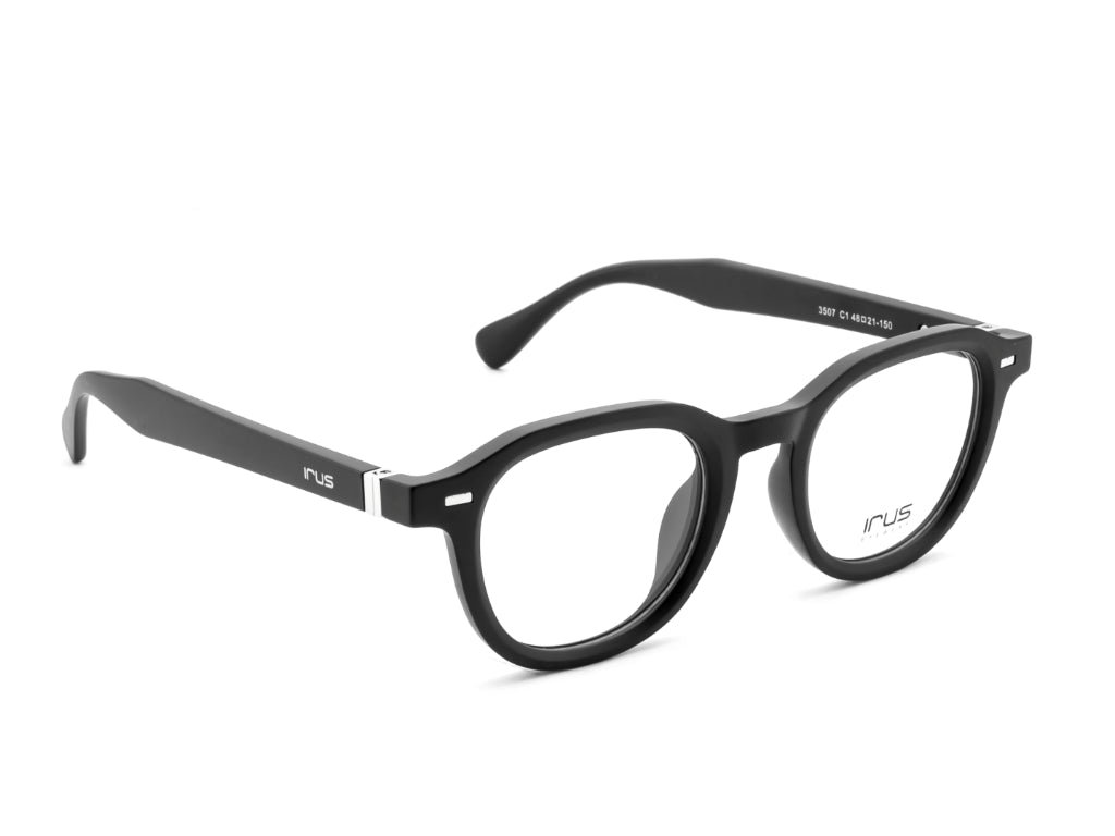 IRUS 3507 Men Oval Clip-On Frames with 5 Clip-Ons