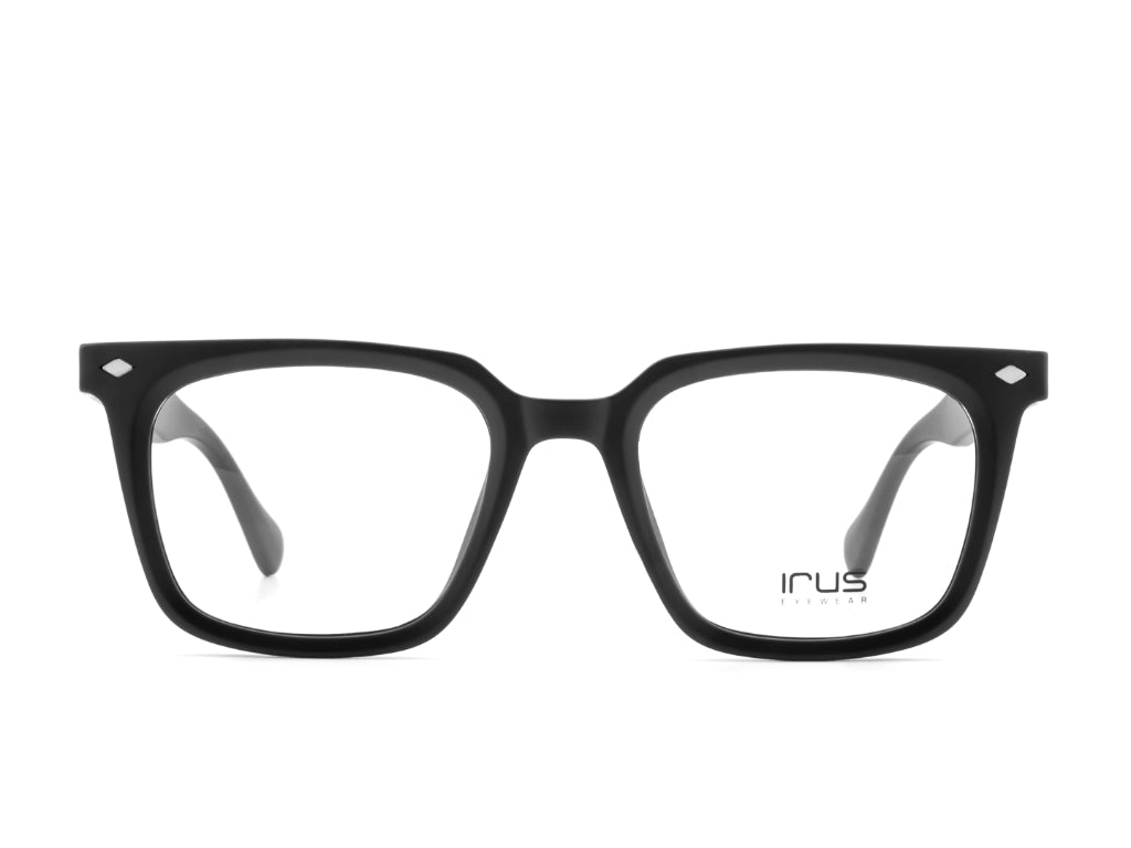 IRUS 3508 Men Square Clip-On Frames with 5 Clip-Ons