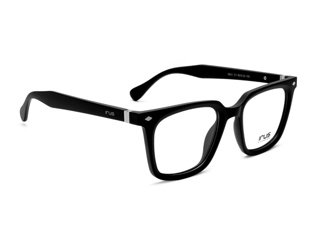 IRUS 3551 Unisex Square Clip-On Frames with 5 Clip-Ons